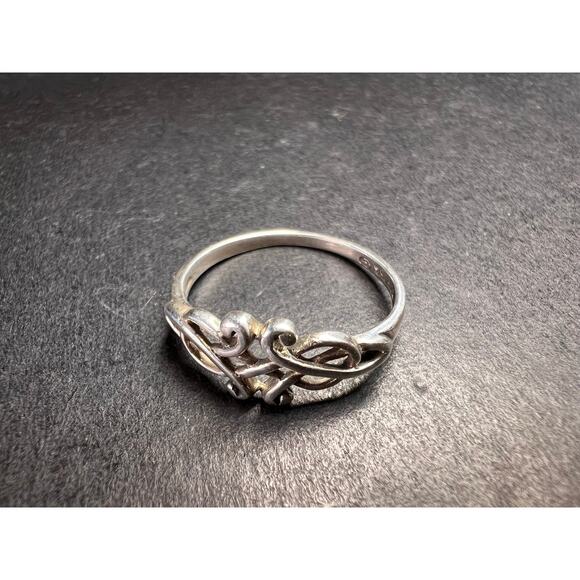 Vintage Celtic knot work sterling silver ring size 8 - Picture 6 of 16